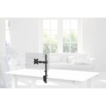 Supporto da tavolo Hama con braccio articolato per monitor da 13 a 32" - Capacità 10 kg - Rotazione 180º - Inclinazione 45º - Altezza regolabile - Acciaio - VESA 100x100 - 42,88x14,51x40,64 cm - Colore nero - immagine 5