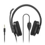 Hama Hs-P350 V2 Cuffie con microfono omnidirezionale - Cavo da 2 m - Jack da 3,5 mm - Archetto regolabile - Cuscinetti in rete - Colore nero - immagine 3