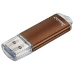 Hama Laeta Memoria Pendrive USB 3.0 con cappuccio - 256 GB di capacità - 90 Mb/s di trasferimento - Corpo in metallo - Colore marrone