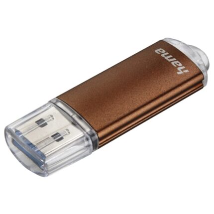 Hama Laeta Memoria Pendrive USB 3.0 con cappuccio - 64 GB di capacità - 70 Mb/s di trasferimento - Corpo in metallo - Colore marrone