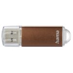 Hama Laeta Memoria Pendrive USB 3.0 con cappuccio - 64 GB di capacità - 70 Mb/s di trasferimento - Corpo in metallo - Colore marrone - immagine 3