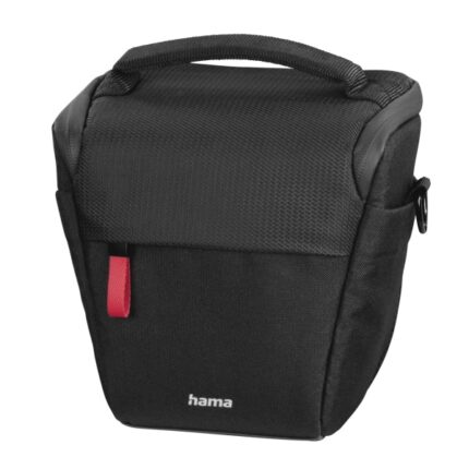 Hama Matera Custodia per fotocamera - Poliestere riciclato - Cinghia per cintura - Maniglia - 16x10x16cm - Colore nero