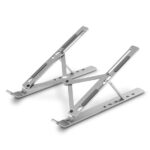Hama Supporto in alluminio per laptop fino a 15,6" - Supporta fino a 5 kg - Pieghevole - Inclinazione a 6 livelli - Antiscivolo - Alluminio - 18 x 25 x 2 cm - Colore argento - immagine 4