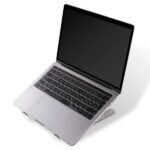 Hama Supporto in alluminio per laptop fino a 15,6" - Supporta fino a 5 kg - Pieghevole - Inclinazione a 6 livelli - Antiscivolo - Alluminio - 18 x 25 x 2 cm - Colore argento - immagine 5