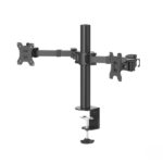 Supporto da tavolo Hama con bracci articolati per 2 monitor da 13 a 35" - Capacità 15 kg - Inclinazione 35º - Altezza regolabile - Rotazione 180º - Acciaio - VESA 100x100 - 101