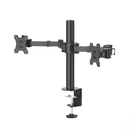 Supporto da tavolo Hama con bracci articolati per 2 monitor da 13 a 35" - Capacità 15 kg - Inclinazione 35º - Altezza regolabile - Rotazione 180º - Acciaio - VESA 100x100 - 101