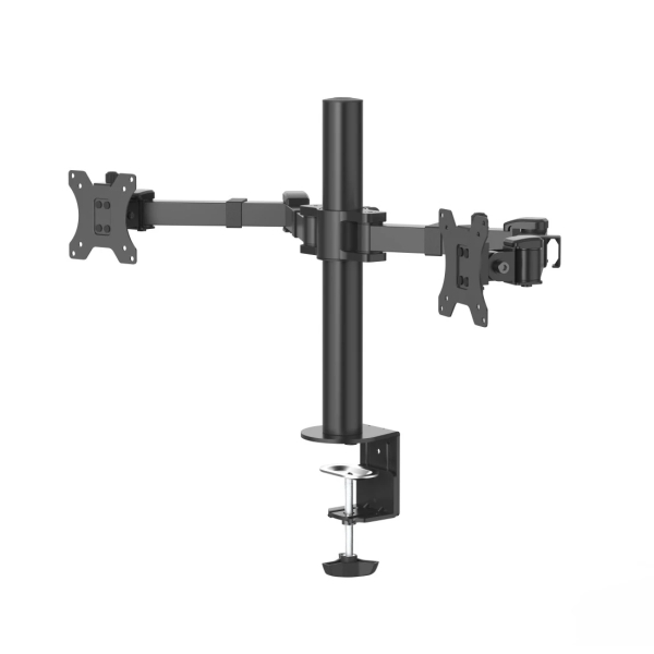 Supporto da tavolo Hama con bracci articolati per 2 monitor da 13 a 35" - Capacità 15 kg - Inclinazione 35º - Altezza regolabile - Rotazione 180º - Acciaio - VESA 100x100 - 101 Supporto da tavolo Hama con bracci articolati per 2 monitor da 13 a 35" - Capacità 15 kg - Inclinazione 35º - Altezza regolabile - Rotazione 180º - Acciaio - VESA 100x100 - 101