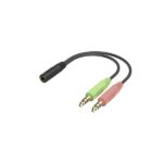 Hama Hs-P100 V2 Cuffie con microfono omnidirezionale - Cavo da 2 m - Jack da 3,5 mm - Archetto regolabile - Cuscinetti in rete - Colore nero e argento - immagine 4