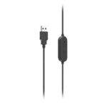Hama Hs-USB300 V2 Cuffie con microfono omnidirezionale - Cavo da 2 m - Archetto regolabile - Cuscinetti in rete - Colore nero - immagine 2