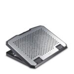 Hama Aluminium Base di raffreddamento per laptop fino a 15,6" - 2 ventole da 12,5 cm - Silenziosa - Cavo da 40 cm - USB-A - Luce LED - Inclinabile - Antiscivolo - Metallica - 37x27x3 cm - Colore nero - immagine 4