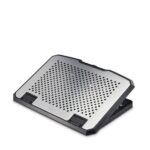 Hama Aluminium Base di raffreddamento per laptop fino a 15,6" - 2 ventole da 12,5 cm - Silenziosa - Cavo da 40 cm - USB-A - Luce LED - Inclinabile - Antiscivolo - Metallica - 37x27x3 cm - Colore nero - immagine 5
