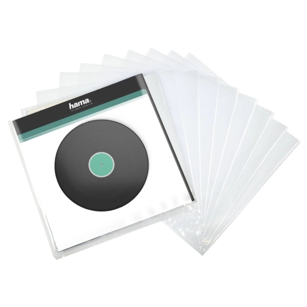 Hama Confezione da 10 custodie per dischi in vinile - Polipropilene - 32 Hama Confezione da 10 custodie per dischi in vinile - Polipropilene - 32