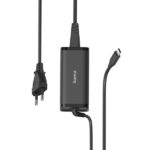 Hama Essential Alimentatore universale per laptop - Potenza 100 W - Tensione 5-20 V - Cavo di ingresso 1,2 m - Cavo di uscita 0,95 m - Power Delivery - GaN - Colore nero - immagine 4