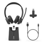 Hama BT-800 Cuffie con microfono omnidirezionale - Bluetooth - Archetto regolabile - Portata 10 m - Ricarica tramite USB-C - Colore nero - immagine 5