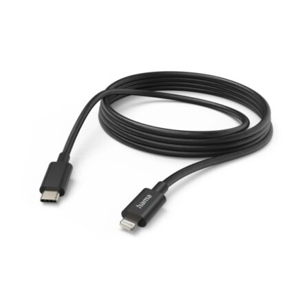 Cavo di ricarica Hama - USB-C - Ligthning - Velocità fino a 480Mbps - Lunghezza 3m - Intensità massima 3A - Colore nero