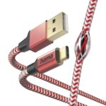 5 m - USB-A maschio - USB-C maschio - Nylon - Velocità fino a 480 Mbps - Placcato in oro - Colore rosso
