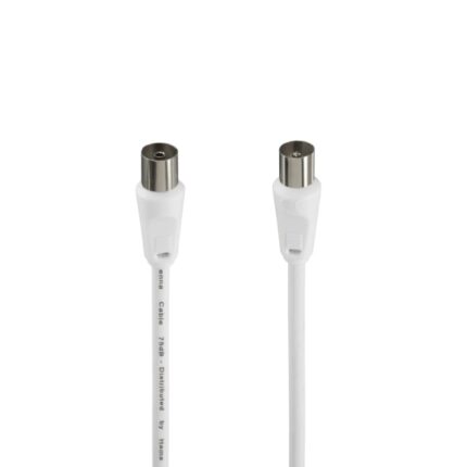 5 m - Schermatura 75 dB - Impedenza 75 Ohm - Colore bianco