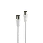 Cavo coassiale per antenna Hama Entry maschio/femmina - Lunghezza 1,5 m - Schermatura 75 dB - Impedenza 75 Ohm - Colore bianco - immagine 3