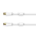 5 m - Terminali placcati in oro - Tripla schermatura - Schermatura 100 dB - Impedenza 75 Ohm - Colore bianco