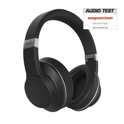 Hama Passion Voyage Cuffie con microfono omnidirezionale - Bluetooth - Portata 10 m - Archetto regolabile - Assistente vocale - Colore nero