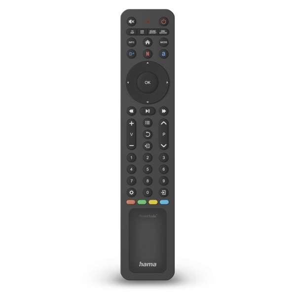 Telecomando Hama per TV - Universale - Pannello solare di ricarica - Portata 10 m - 43 pulsanti - Accesso diretto allo streaming - Consente 8 dispositivi simultanei - 23 Telecomando Hama per TV - Universale - Pannello solare di ricarica - Portata 10 m - 43 pulsanti - Accesso diretto allo streaming - Consente 8 dispositivi simultanei - 23