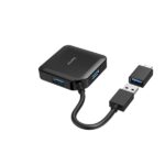 Hama Essential Hub USB 3.2 - Cavo USB-A integrato da 15 cm - Adattatore USB-C - 4x USB-A - Colore nero - immagine 2