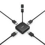 Hama Essential Hub USB 3.2 - Cavo USB-A integrato da 15 cm - Adattatore USB-C - 4x USB-A - Colore nero - immagine 4