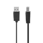 Cavo USB Hama Essential - Lunghezza 3 m - USB-A maschio - USB-B maschio - Velocità fino a 480 Mbps - Doppia schermatura - Colore nero