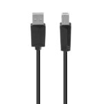 Cavo USB Hama Essential - Lunghezza 3 m - USB-A maschio - USB-B maschio - Velocità fino a 480 Mbps - Doppia schermatura - Colore nero - immagine 2