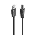 Cavo USB Hama Essential - Lunghezza 3 m - USB-A maschio - USB-B maschio - Velocità fino a 480 Mbps - Doppia schermatura - Colore nero - immagine 3
