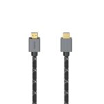 Cavo HDMI 8K maschio Hama Prime - Certificato - Lunghezza 2 m - Supporta eARC - Terminali placcati in oro - Ethernet - Velocità fino a 48 Gbps - Doppia schermatura - Colore nero e grigio - immagine 2