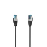 Cavo di rete FTP RJ45 Cat-6a Hama Essential - Lunghezza 15 m - Velocità fino a 10 Gbps - Doppia schermatura - Colore nero
