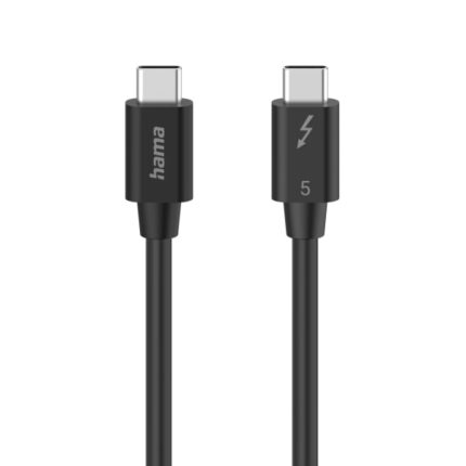 Cavo USB-C maschio Hama Essential - Lunghezza 1 m - Velocità fino a 80 Gbps - Doppia schermatura - Colore nero