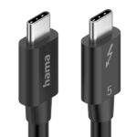 Cavo USB-C maschio Hama Essential - Lunghezza 1 m - Velocità fino a 80 Gbps - Doppia schermatura - Colore nero - immagine 3