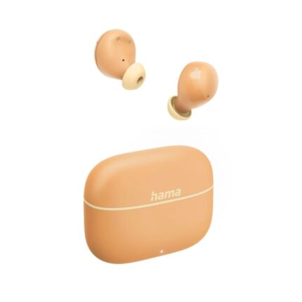 Hama Freedom Buddy II Cuffie con microfono omnidirezionale - Bluetooth - Portata 10 m - Assistente vocale - Ricarica tramite USB-C - Colore arancione