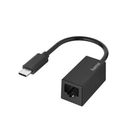Adattatore di rete Hama - USB-C maschio - Ethernet RJ45 femmina - Colore nero