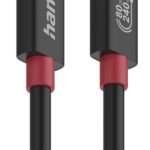 Cavo USB-C maschio Hama Essential - Potenza massima 240 W - Lunghezza 1 m - Velocità fino a 80 Gbps - Doppia schermatura - Colore nero - immagine 2
