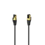 Cavo di rete FTP RJ45 Cat-8 Hama Essential - Lunghezza 5 m - Velocità fino a 40 Gbps - Doppia schermatura - Colore nero