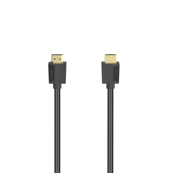Cavo HDMI 4K maschio Hama Essential - Lunghezza 5 m - Supporta ARC - Ethernet - Velocità fino a 18 Gbps - Doppia schermatura - Colore nero Cavo HDMI 4K maschio Hama Essential - Lunghezza 5 m - Supporta ARC - Ethernet - Velocità fino a 18 Gbps - Doppia schermatura - Colore nero