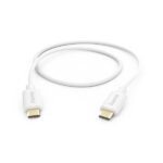 Cavo USB-C maschio Hama - Potenza massima 60 W - Lunghezza 1 m - Velocità fino a 480 Mbps - Placcato in oro - Colore bianco