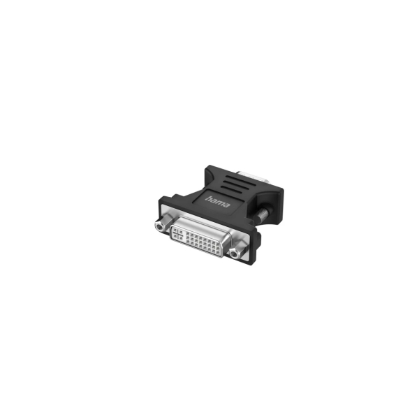 Hama Essential Adattatore video - Full HD - VGA maschio - DVI femmina - Colore nero Hama Essential Adattatore video - Full HD - VGA maschio - DVI femmina - Colore nero