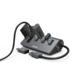 Hama Essential Hub USB 3.2 - Cavo USB-A integrato - Adattatore USB-C - Scheda SD - Scheda Micro-SD - 3x USB-A - Colore nero e grigio - immagine 3