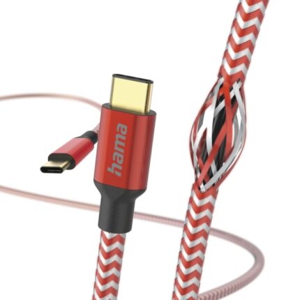 5 m - Nylon - Velocità fino a 480 Mbps - Placcato in oro - Colore rosso