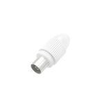 Hama Essential Connettore coassiale femmina - Adatto per cavi da 5 a 7 mm - Fissaggio con pinza - Colore bianco