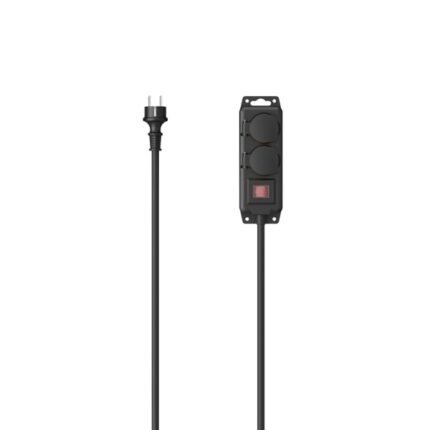 Hama Presa multipla con 2 prese - Potenza massima 3680 W - IP44 - Cavo da 2 m - Permette il montaggio a parete - Spina Schuko diritta - 7