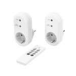 Hama Confezione da 2 prese wireless - Potenza massima 3500 W - IP20 - Interruttore di accensione - Colore bianco