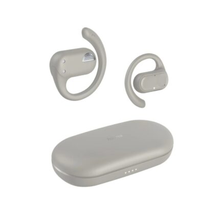 Hama Spirit Open Cuffie con microfono omnidirezionale - Bluetooth - IPX4 - Display LED - Ricarica tramite USB-C - Colore beige