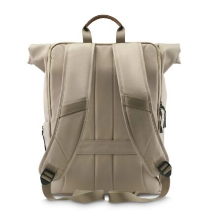 2" - Capacità espandibile da 15 a 22 l - Poliestere riciclato - Interno imbottito - Tasca frontale - 32 x 46 x 14 cm - Colore beige