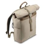 Hama Silvan Zaino per laptop fino a 16,2" - Capacità espandibile da 15 a 22 l - Poliestere riciclato - Interno imbottito - Tasca frontale - 32 x 46 x 14 cm - Colore beige - immagine 3