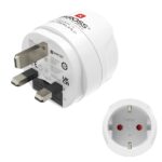 Adattatore da viaggio Hama Presa tipo G - Potenza fino a 3250 W - Presa femmina tipo Schuko - Tensione 100-250 V - Colore bianco